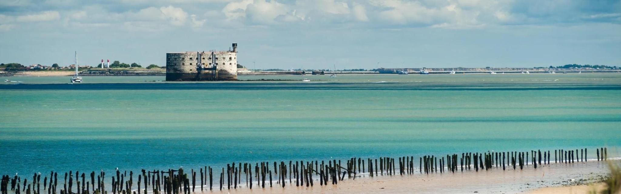 Fort Boyard and the coastline near the Île d'Oléron